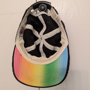 Big Bud Press Black Dugout Had With Airbrush Rainbow UnderBill